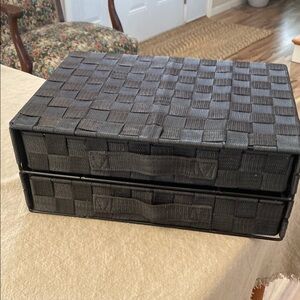 Dark Brown Woven Storage Box